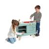 Janod - Wooden Loft Kitchen - Imitation Kitchen and Dinette Toy - Vintage and Contemporary Style - 7 Metal Utensils and Fabric Glove - Water Painting - Suitable for Ages 3 and Above, J06556 view 4