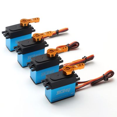 GoolRC 4PCS 30KG Digital Servo Metal Gear High Torque Servo with 25T Arm for 1/8 1/10 1/12 Scale RC Car Robot Boat (Control Angle 180?