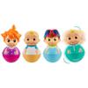 Cocomelon Weebles 4 Figure Pack, Chunky Moulded Figures, JJ, moonbug, Preschool Imaginative Play, Blue view 3
