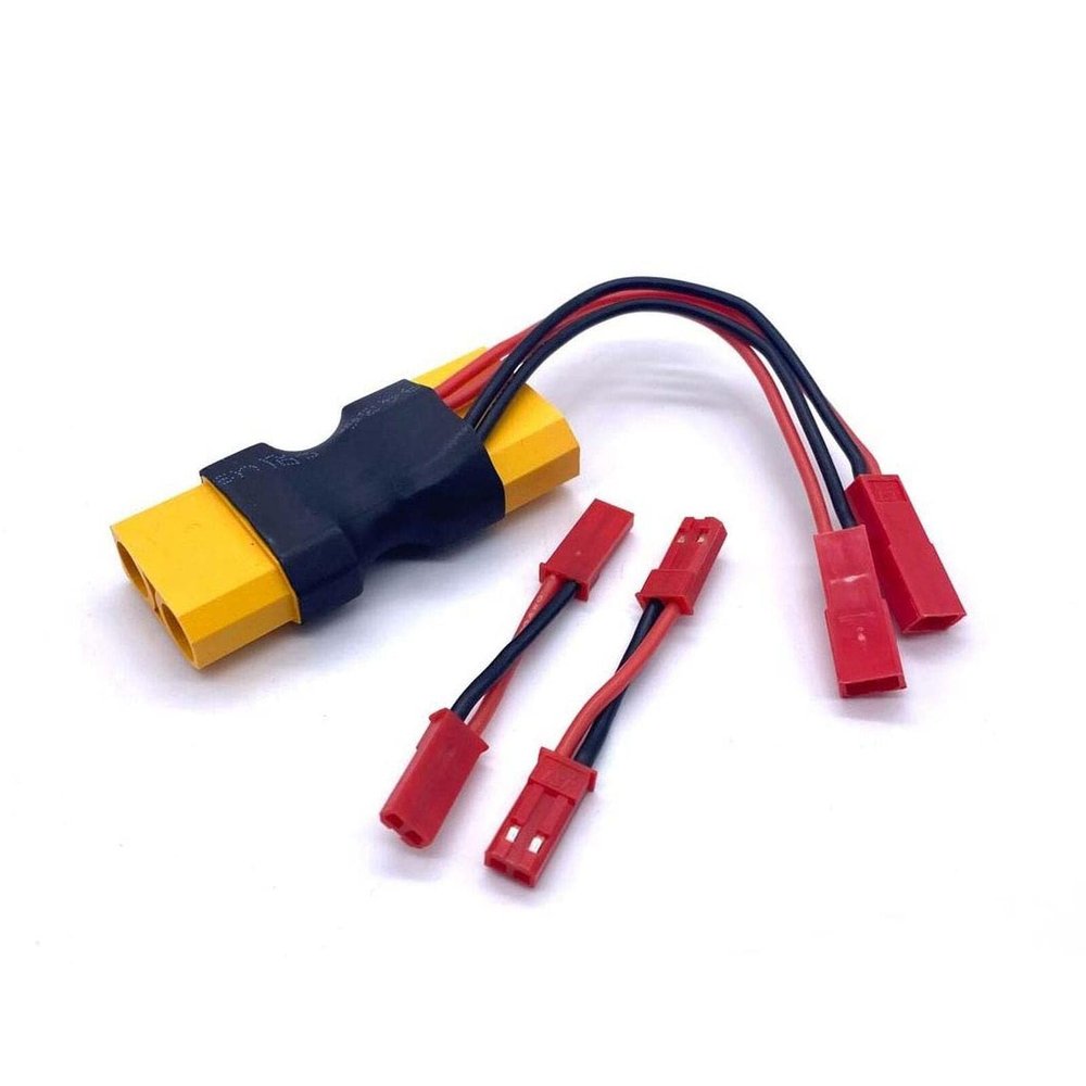 REEFS RC XT90 Dual JST Connector w/ 2 Male-Male Adaptors SEHREEFS122 Servo Accessories
