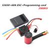 GoolRC 3650 3900KV Brushless Motor with 60A Brushless ESC Electronic Speed Controller 5.8V 3A BEC and Programming Card, Waterproof Motor ESC Combo Set for 1/8 1/10 RC Car view 2