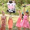 Seematn Cow Piata Bundle with a Blindfold, Bat and Confetti Birthday Party Supplies Large Piata 15.75 x 11.81 x 2.95'' for Kids Boy Construction Party Favors Decor view 4