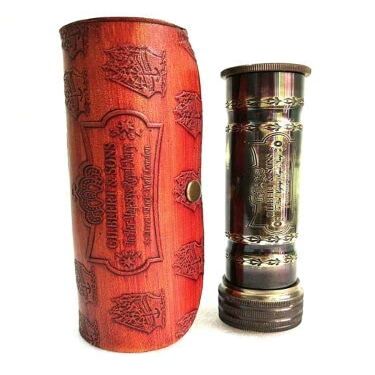 Antique Vintage Nautical Maritime Brass Antique Kaleidoscope with Leather Box Gifts for Son,Daughter by Unique Nautical Export
