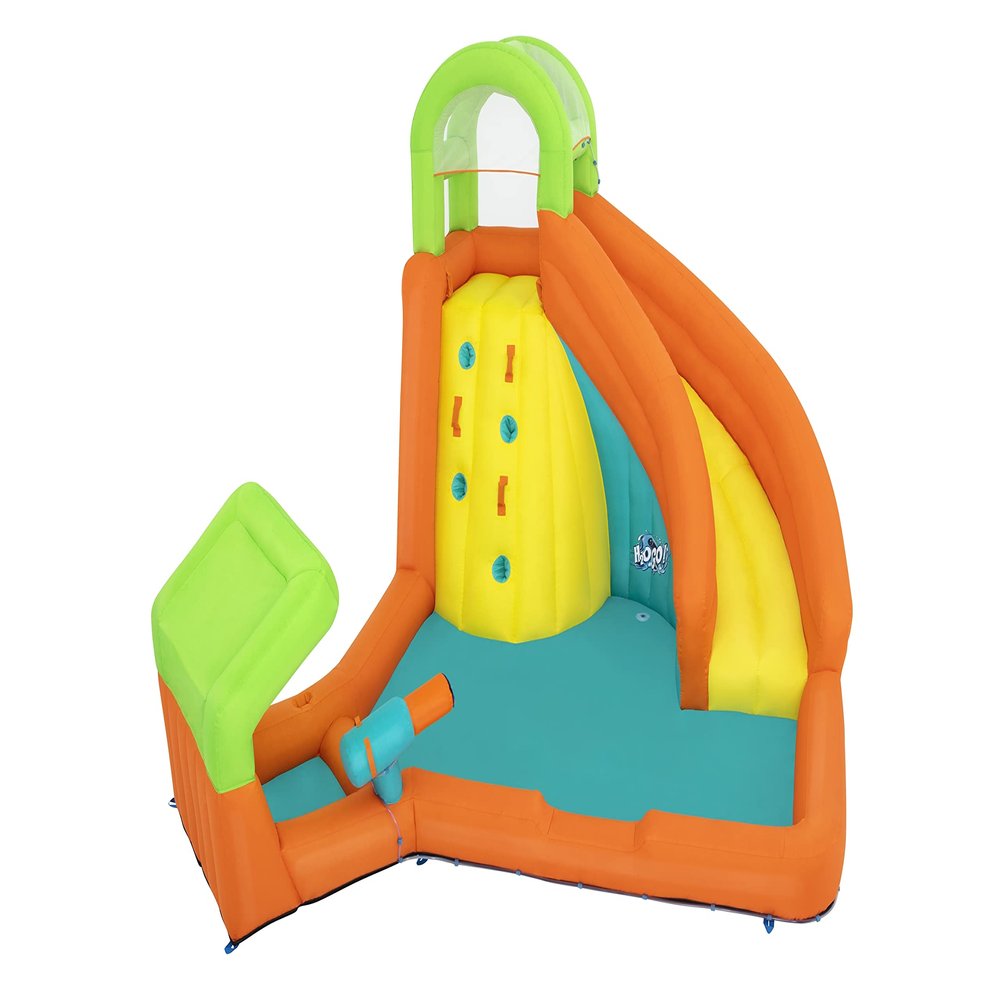 H2OGO! Canopy Cove Kids Outdoor Inflatable Mega Water Park with Slide, Climbing Wall, Water Cannon Blaster and Included Motor Blower