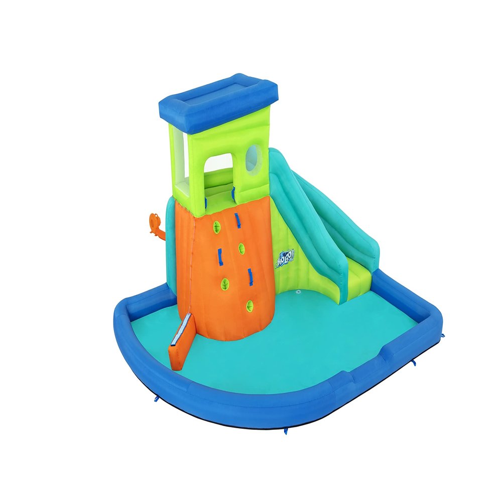 Bestway H2OGO! HydroHangout Kids Inflatable Water Park | Outdoor Slide, Climbing Wall, Splash Pool, Sprinkler | Great for Kids Ages +5
