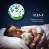 Timethink Hot Air Balloon Printed Metal Frame Wall Clock for Kids Room Nursery, Rainbow Blue Sky Black Aluminum Frame Clock with Silent Non-Ticking Battery Operated for Bedroom Living Room view 3