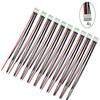 LINSYRC 10pcs 4S 5Pins Balance Connector Male Plug Extension Cable JST-XH RC Lipo Connector Adapter with 15CM 22AWG Silicone Cable (4S 5Pins) view 2