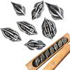 Thyggzjbs The Arcanum Dice Set for Table Games,3D Printed Carved Metal Hollow Polyhedral DND RPG MTG Game Set,Creative Craft Decoration,dice Families and Friend (Ancient silver) view 1
