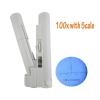 Microscope Accessories Kit 100x LED Focus Adjustable Zoom Handheld Foldable Pocket Microscope Microscope Slides view 2