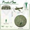 Jerify 20 Pcs Parachute Toys and Camouflage Foam Airplanes Set, Parachute Army Men Toys for Kids Army Hand Throwing and Foam Glider for Boys Gifts Outdoor Party Favors (Camouflage) view 2