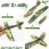 Jerify 20 Pcs Parachute Toys and Camouflage Foam Airplanes Set, Parachute Army Men Toys for Kids Army Hand Throwing and Foam Glider for Boys Gifts Outdoor Party Favors (Camouflage) view 4