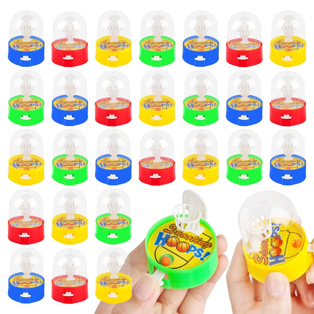 Hooqict 28 Pack Mini Finger Basketball Shooting Games Basketball Party Supplies Favor Fidget Toys for Kids Boys 8-12 Desktop Tabletop Games Basketball Goodie Bag Stuffers Birthday Party Decorations