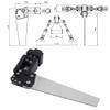  RC Catamaran Rudder 112mm CNC Aluminum Model Rudder for Brushless RC Boat Speed Racing CAT Catamaran view 2