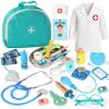 Lehoo Castle Doctor Kit for Toddlers 3-5, Kids Doctors Play Set, Pretend Play with Doctor Costume Toy Stethoscope Medical Kits for Girls Boys 3 4 5 view 1