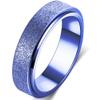 OreilleStar Titanium Stainless Steel Anxiety Fidget Spinner Ring for Women Men Fidget Toys Adults Size 9 Spinning Ring for Width 6MM Blue view 1