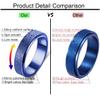 OreilleStar Titanium Stainless Steel Anxiety Fidget Spinner Ring for Women Men Fidget Toys Adults Size 9 Spinning Ring for Width 6MM Blue view 3