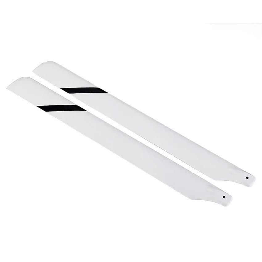 430mm Glassfiber Main Blades White for RC Model Helicopter Hobby Parts (2 Pairs)