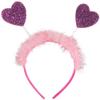 Pink Glitter Heart Head Bopper - 9.5" (1 Count) | Eye-catching, One-of-a-Kind Party Accessory, Ideal for Festive Occasions, Birthdays, Entertainment view 1