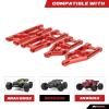 RCAWD Suspension Arms for 1/5 ARRMA Kraton 8S & Roller, Outcast 8S & Roller Upgrades Parts,Front & Rear Lower A-Arms Hop Ups for #ARA330589#ARA330590 Red view 2