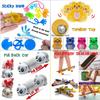 Totbit 56 Pcs Party Favors Toys for Kids 4-8 8-12 3-5, Treasure Chest Box Toys Classroom Carnival Prizes Small Bulk Pop Fidget Toys Pack Pinata Stuffers Birthday Gifts Goodie Goody Candy Bags Fillers view 3