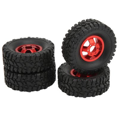 Topiky RC Car Tires and Wheels, Better Grip RC Car Tires 1/16 for WPL C14 C24 red