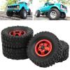 Topiky RC Car Tires and Wheels, Better Grip RC Car Tires 1/16 for WPL C14 C24 red view 2