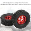 Topiky RC Car Tires and Wheels, Better Grip RC Car Tires 1/16 for WPL C14 C24 red view 3