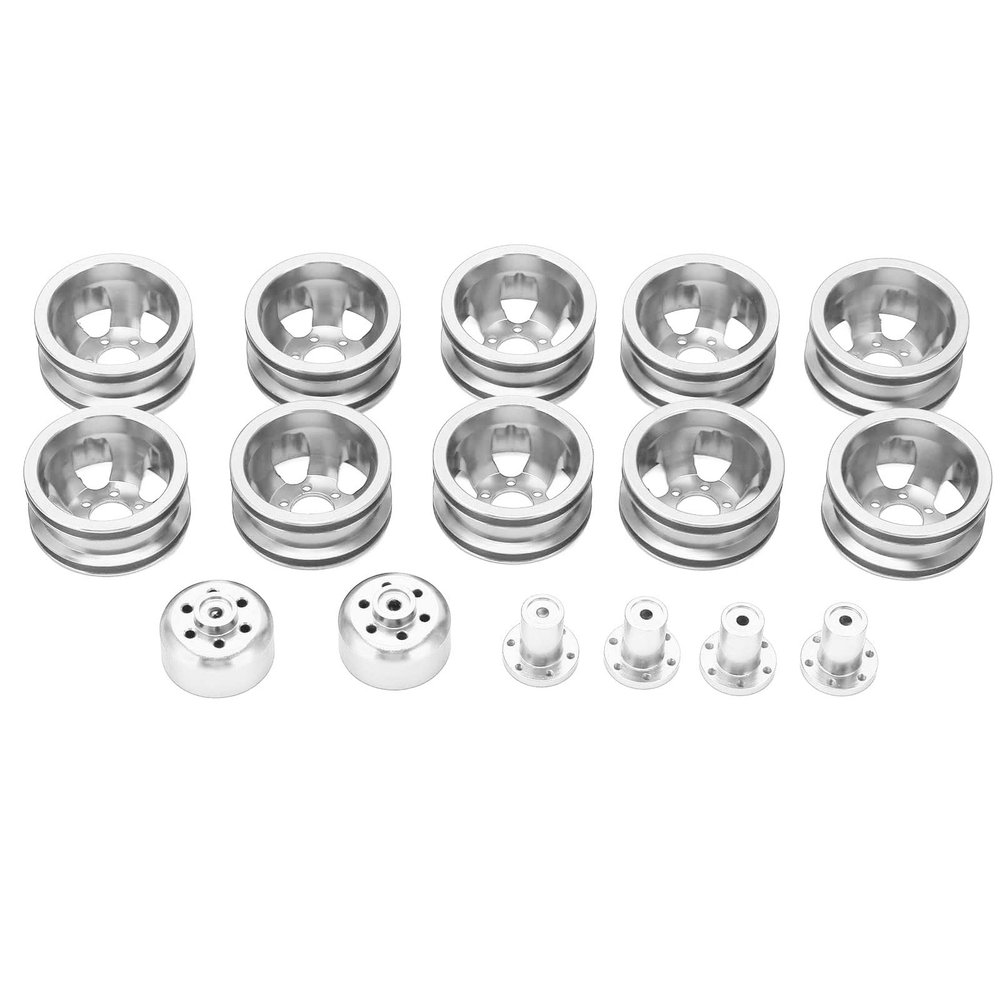 Atyhao 1/16 Metal Wheel hub, 34mm Compact RC car Rims for B24 RC car; Silver