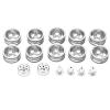 Atyhao 1/16 Metal Wheel hub, 34mm Compact RC car Rims for B24 RC car; Silver view 1