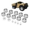 Atyhao 1/16 Metal Wheel hub, 34mm Compact RC car Rims for B24 RC car; Silver view 2