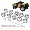 Atyhao 1/16 Metal Wheel hub, 34mm Compact RC car Rims for B24 RC car; Silver view 3