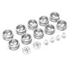 Atyhao 1/16 Metal Wheel hub, 34mm Compact RC car Rims for B24 RC car; Silver view 4