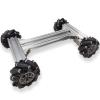Professional Smart 4WD Metal Robot Car Chassis Kit with 97mm Mecanum Wheels, DIY RC Robotic Moving Platform,for AGV, School Eduactional Science Kits, Remote Control Robotic STEAM Model Experiment view 1