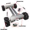 Professional Smart 4WD Metal Robot Car Chassis Kit with 97mm Mecanum Wheels, DIY RC Robotic Moving Platform,for AGV, School Eduactional Science Kits, Remote Control Robotic STEAM Model Experiment view 2