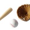 1/12 Miniature Baseball Set, Baseball Bat and Ball Set Miniature Sports Set Doll House Accessories for Dollhouse Desktop Decor view 3