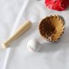 1/12 Miniature Baseball Set, Baseball Bat and Ball Set Miniature Sports Set Doll House Accessories for Dollhouse Desktop Decor view 4