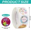 1000 Pieces Happy Birthday Stickers for Kids Classroom Party Decoration (1 Inch,2 Rolls) view 2