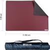 Board Game Playmat [3'X5'/Thick Super Cushioned/Stitched Edge/Water Resistant] with Carrying Case - for Tabletop Board Games, Card Games, RPG Games (Medium, Burgundy) view 2