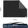 Board Game Playmat [3'x5'/Thick Super Cushioned/Stitched Edge/Water Resistant] with Carrying Case - for Tabletop Board Games, Card Games, RPG Games (Medium, Black) view 2