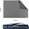 Board Game Playmat [3'x5'/Thick Super Cushioned/Stitched Edge/Water Resistant] with Carrying Case - for Tabletop Board Games, Card Games, RPG Games (Medium, Gray) view 2