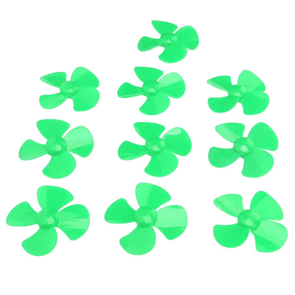 01 02 015 Propeller Replacement, Boat Propellers 10Pcs Rotating Accessories with 2mm Hole for DIY Toys for Craft(Green)