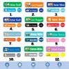 120 Custom Kid Name Labels Dishwasher Safe Personalized for Daycare, School Supply, Baby Bottles, Lunch Boxes and Cups, Travel. Daycare Labels Waterproof Labels Customized Name Stickers. (Pattern 10) view 2