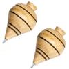 Mexart (2 Pack) Mexican Classic Mesquite Wood Spinning Trompo / Trompo de Madera de Mezquite view 1