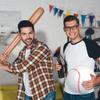 Lewtemi 3 Pcs Set of Inflatable Baseball Bat Beach Ball Including 2 Inflatable Baseball Bat and Beach Pool Ball, Halloween Party Favors for Pool(Wood Color) view 2