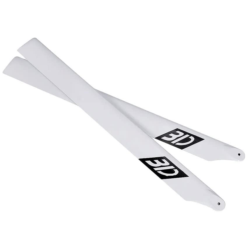 550mm Carbon Fiber Main Blades White for RC Helicopter Model 3D Upgrade Parts (3 Pairs)
