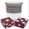 Authentic Nevada Craps Dice - Wide Selection Genuine Casino Table-Played Dice Pairs from Lake Tahoe, Reno & Other Nevada Destinations (Matching, Reno Cal Neva - Dark Red Frosted) view 2