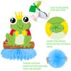9pcs Frog Honeycomb Centerpieces Frog Birthday Party Decoration Cute Frog Table Decoration for Frog Theme Party Baby Shower Supplies view 2