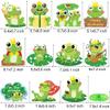 9pcs Frog Honeycomb Centerpieces Frog Birthday Party Decoration Cute Frog Table Decoration for Frog Theme Party Baby Shower Supplies view 4