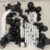 110Pcs Black Balloons Different Sizes 18/12/10/5 Inch - Matte Black Latex Balloon Garland Arch Kit for Wedding Retirement Anniversary Graduation Birthday Halloween Theme Party Decorations Supplies view 4