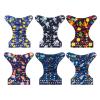 ALVABABY Baby Cloth Diaper 6 Pack with 12 Inserts One Size Cloth Diaper Covers Adjustable Washable Reusable for Baby Girls and Boys view 3